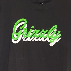 Grizzly Grip Tape RARE Skateboarding Tee Black With Green Wtiting Size XL